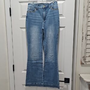 INC International Concepts Light Blue Flare Jeans